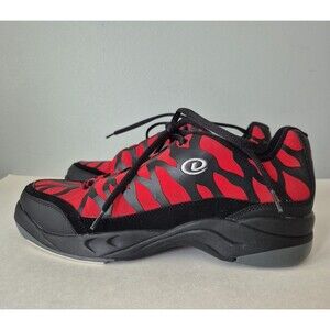 Dexter Red Black Zebra Print Vintage Athletic Lace Up Bowling Shoes Mens 9.5M